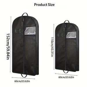 <span class=keywords><strong>Housse</strong></span> anti-poussière non tissée pour vêtements, sac <span class=keywords><strong>de</strong></span> rangement anti-poussière pour costumes, protection contre l'humidité, 60x10x152cm 60x10x110cm, chambre/ Voyage - Product Image 2