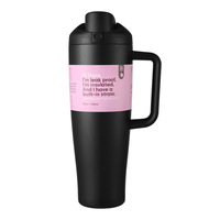 Gobelet isotherme sous vide en acier inoxydable 304, grande capacité 40oz, avec poignée, seau à glace portable, gobelet de voiture, paille, maintien au chaud 6-12 heures, cadeau pour homme
