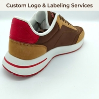 Chaussures de course transfrontalières pour hommes, style tendance, à lacets, semelle épaisse, en tissu PU respirant, chaussures de sport décontractées
