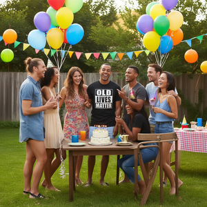 Maglietta premium divertente per compleanno con stampa Old Lives Matter - Product Image 3