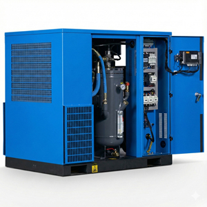 Conversion de fréquence de qualité fiable vsd 15hp petit compresseur d'air électrique 10 bar 500l avec débit d'air stable - Product Image 5