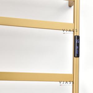 Étendoir chauffant électrique en acier brossé <span class=keywords><strong>doré</strong></span> pour la maison Salle de bain Sèche-serviettes Chauffant Porte-serviettes pour hôtel appartement - Product Image 6