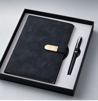 Vente de gros Carnet de notes d'affaires personnalisé de luxe Agenda A5 en cuir PU personnalisé avec stylo Journal de liaison cousu pour cadeau