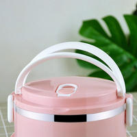 Boîte à Lunch en Acier Inoxydable sans BPA, Conteneurs Alimentaires Superposés, Boîte Bento Forme Ronde