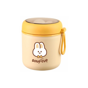 Taza para sopa de acero inoxidable 304 con tapa sellada, estilo de dibujos animados, taza portátil para el almuerzo para estudiantes y trabajadores de oficina - Product Image 5
