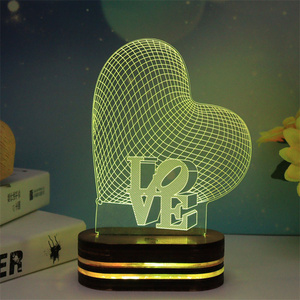 Lampe de <span class=keywords><strong>Table</strong></span> Led 3d à l'effigie des personnages de dessin animé, veilleuse, licorne, décoration de chambre, cadeau romantique, 7 couleurs, vacances - Product Image 1