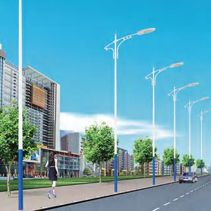 Solar Monopole Tower <strong>Street</strong> <strong>Light</strong> Pole With LED Galvanized Customizable Height 15M-80M Wind Resistant 180km/h - Product Image 4