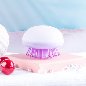 Mini peine de silicona rosa para masaje del cuero cabelludo para mujer, cepillo de pelo rizado con forma de Medusa única, para uso de viaje, 2022 - Product Image 3