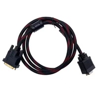 DVI 24 + 5 kabel adaptor konversi ke Vga, kabel adaptor lapisan emas 19 Pin atau 24 Pin DVI ke kabel VGA