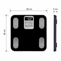 Balance numérique en verre trempé de haute précision avec grand écran LCD pour le suivi du poids et le fitness à domicile (vente en gros)