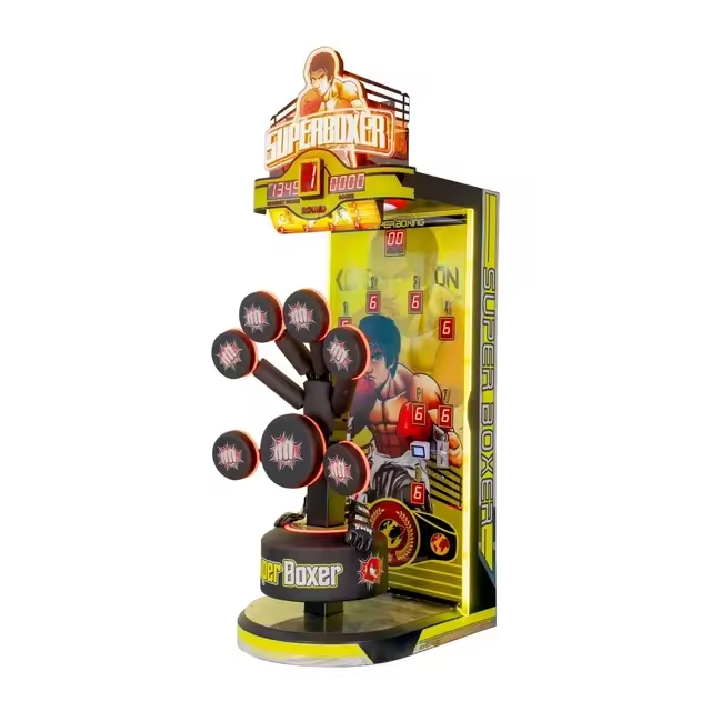 New Design Coin-Operated Arcade Game Machine 8 Target Big Punch Boxing English Language Redemption Featuring Plastic Iron