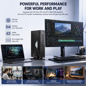 NUOVO Mini <span class=keywords><strong>PC</strong></span> da <span class=keywords><strong>Gaming</strong></span> Intel 9a Gen I9/I7/I5 con RTX3050 8G GDDR6, 64GB DDR4, 2TB NVME, WiFi6, Nuovo Windows 11 Pro, Triplo Display - Product Image 2