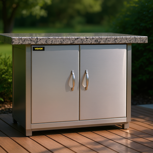 Armadio a Doppia Porta in Acciaio Inox 24x24 Pollici, Accessorio per Cucina Esterna e Barbecue - Product Image 2