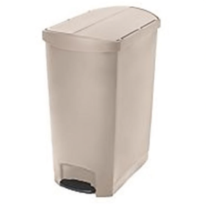 Cestino per Rifiuti con Pedale 90 L Beige in Resina per Uso Interno ed Esterno - Product Image 2