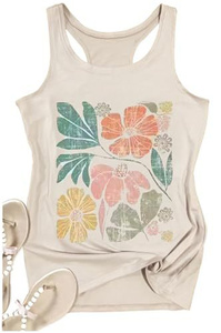 OEM/ODM Vintage Mandala Graphic Women's Tank <strong>Top</strong> Summer Beach Loose Fit Racerback <strong>Cami</strong> Dark <strong>Green</strong> - Product Image 3