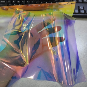 Clear rainbow Holography <strong>TPU</strong> Film With PET Backing Roll for Handbag Raincoat - Product Image 6