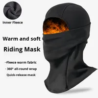 Automne hiver Ski capuche chaud doublé polaire coupe-vent chapeau Sports de plein air moto pêche équitation masque personnalisation disponible