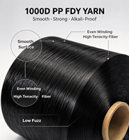 Fil FDY 100 % polypropylène (PP) 1000D, blanchi et résistant aux alcalis, pour applications de tricotage à la main, de tissage et de cordes