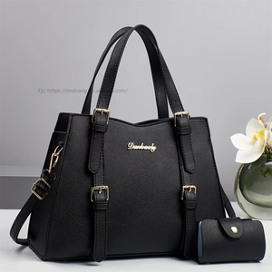 Luxury Designer Women's Split PU Leather Shoulder Bag <b>Zip</b> Closure Top Handle Crossbody Handbag for Women - Product Image 2