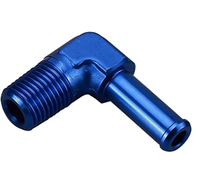 Adaptateur mâle droit anodisé noir 3/8 NPT vers 1/2 barb, raccord de tuyau 1/8 NPT vers 1/4'' 5/16''