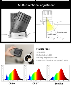 <span class=keywords><strong>20W</strong></span> COB downlight Led đèn trần ánh sáng 0-10V Dimmable Downlight chống chói cửa hàng khách sạn Spotlight nhôm đèn - Product Image 4