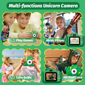 Appareil photo pour enfants Search Sourcingark 48MP, grand angle 160°, selfie, écran 2 pouces, batterie rechargeable portable, cadeau dinosaure H22 - Product Image 3