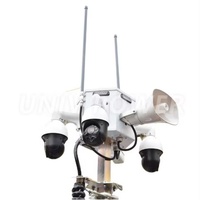 Einfach zu Installierende Mobile Anhänger-CCTV-Kamera 360° Rotation PTZ Monokristalline Solar 10800WH Leistung IP67 Wasserdicht für den Außenbereich