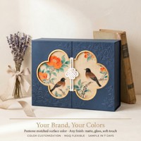 Boîte cadeau de luxe à double porte magnétique de haute qualité, emballage personnalisé avec motif de couleur pour bijoux et cadeaux