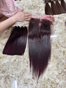 Cheveux humains vietnamiens à prix d'usine, tissage naturel lisse, ondulé, bouclé, cheveux vierges, mèches de tissage - Product Image 2