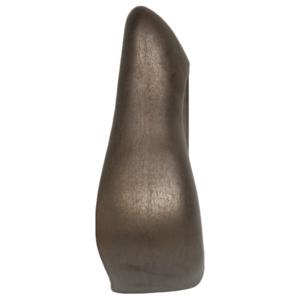 Scultura astratta con intagli aperti e accenti metallici, statua elegante per decorare la casa, esporre su scaffali o tavolini da caffè. - Product Image 5