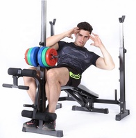 Banc de gymnastique pour homme, set pour exercices de résistance, réglable et portable
