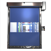 Porte rapide enroulable sur mesure à fermeture éclair, haute vitesse, coupe-vent, auto-réparatrice en PVC pour atelier, entrepôt, ferme, zone propre