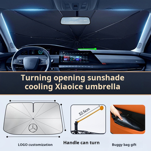 2024 nouveau v-ouverture pliable voiture pare-soleil pare-brise voiture pare-brise pare-soleil <span class=keywords><strong>parapluie</strong></span> avec poignée pliable pour voiture universelle - Product Image 3