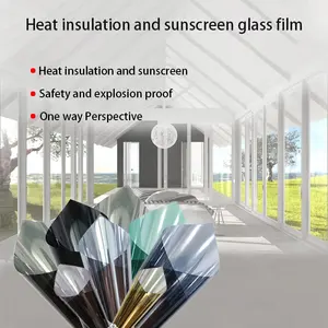 Blue Glass Tinted Film Insulfilm Heat Resistant Window Infrared Control Building Sun Reflective Film For Decor