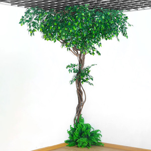 Artificial Tree With Vines And Leaves 30cm-190cm <b>Plastic</b> <b>Sheet</b> Decor For Living Room Indoor Greenery - Product Image 2
