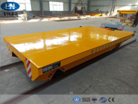 Chariot de transfert électrique sur rail 10T, recharge intelligente, autonomie de 8h en charge complète, dimensions personnalisées, pour atelier/entrepôt/port.