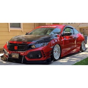 Cadre de décoration pour prise d'air avant de voiture Civic, accessoires automobiles pour Honda Civic 2016-2022, modification de la couverture du séparateur de pare-chocs - Product Image 3