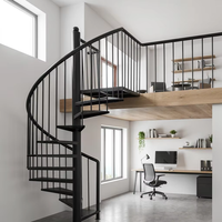 Escalier en colimaçon à poteau central unique en acier galvanisé avec garde-corps en verre au design moderne pour escaliers flottants résidentiels extérieurs