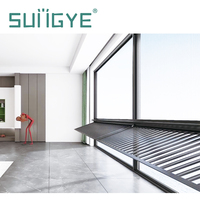 Ventanas Corredizas Modernas de Aleación de Aluminio SUNGYE con Estándar NFRC, Doble Vidrio con Aislamiento Térmico, Malla de Alta Resistencia a Impactos