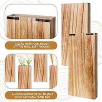 Support de jardinière murale en bois massif 2 pièces personnalisé en usine conception de plateau de pot de fleurs créative pour suspendre les plantes d'intérieur ou le jardin