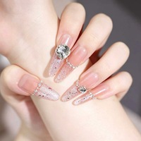 Faux ongles personnalisés avec colle, vente en gros, faits à la main, en différentes tailles, art des ongles 3D, gel de sculpture 3D pour ongles