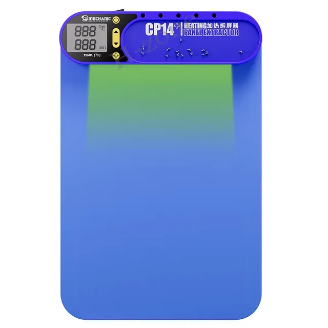 MECHANIC CP14 LCD Screen Separator LED Dust Detection Light Double Layer 120 Fast Heating Silicone Pad for Phone Repair Tool