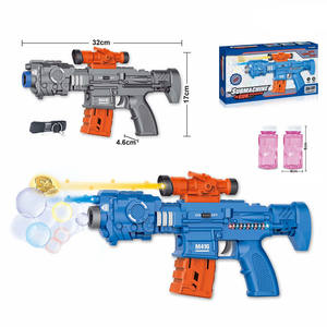 新型冲锋枪玩具二合一泡泡机自动泡泡枪，带投射灯和音乐 - Product Image 6