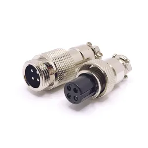 Aviation connector circular aviation plug gx12 4pin male female for cables