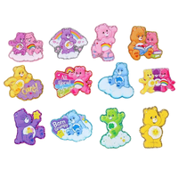 Nouvel arrivage de breloques en perles acryliques scintillantes d'animaux de dessin animé bricolage insigne en pâte créative bobines insigne rétractable avec acrylique