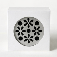 Diffuseur d'huiles essentielles en aluminium à motif creux, boîte de rangement pour pierres de lave, désodorisant d'ambiance en roche volcanique naturelle sans flamme