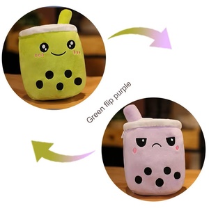 Gran oferta, almohada de felpa de té de burbujas con tapa, almohada de <span class=keywords><strong>Pulpo</strong></span> de peluche suave, juguete de peluche Boba de burbujas, té de la leche, Boba, juguete de peluche <span class=keywords><strong>Reversible</strong></span> - Product Image 5