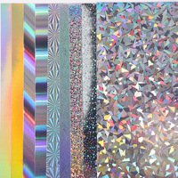 Papier cartonné holographique Sentao, papier métallique irisé, papier miroir, feuilles réfléchissantes, scrapbooking, affiche, bricolage, artisanat personnalisé