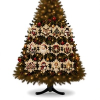 12 kits d'art de peinture diamant DIY avec perles pour décorations de Noël, style pendentif à suspendre pour adultes - Décorations de Noël en PVC
