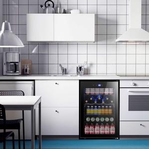 Refrigerador de Bebidas Rebirth RBC, Enfriador de 126 Latas, <span class=keywords><strong>Mini</strong></span> Refrigerador con Puerta de Plástico, Pantalla Digital de Temperatura, Estantes Ajustables, para <span class=keywords><strong>Refrescos</strong></span> - Product Image 3